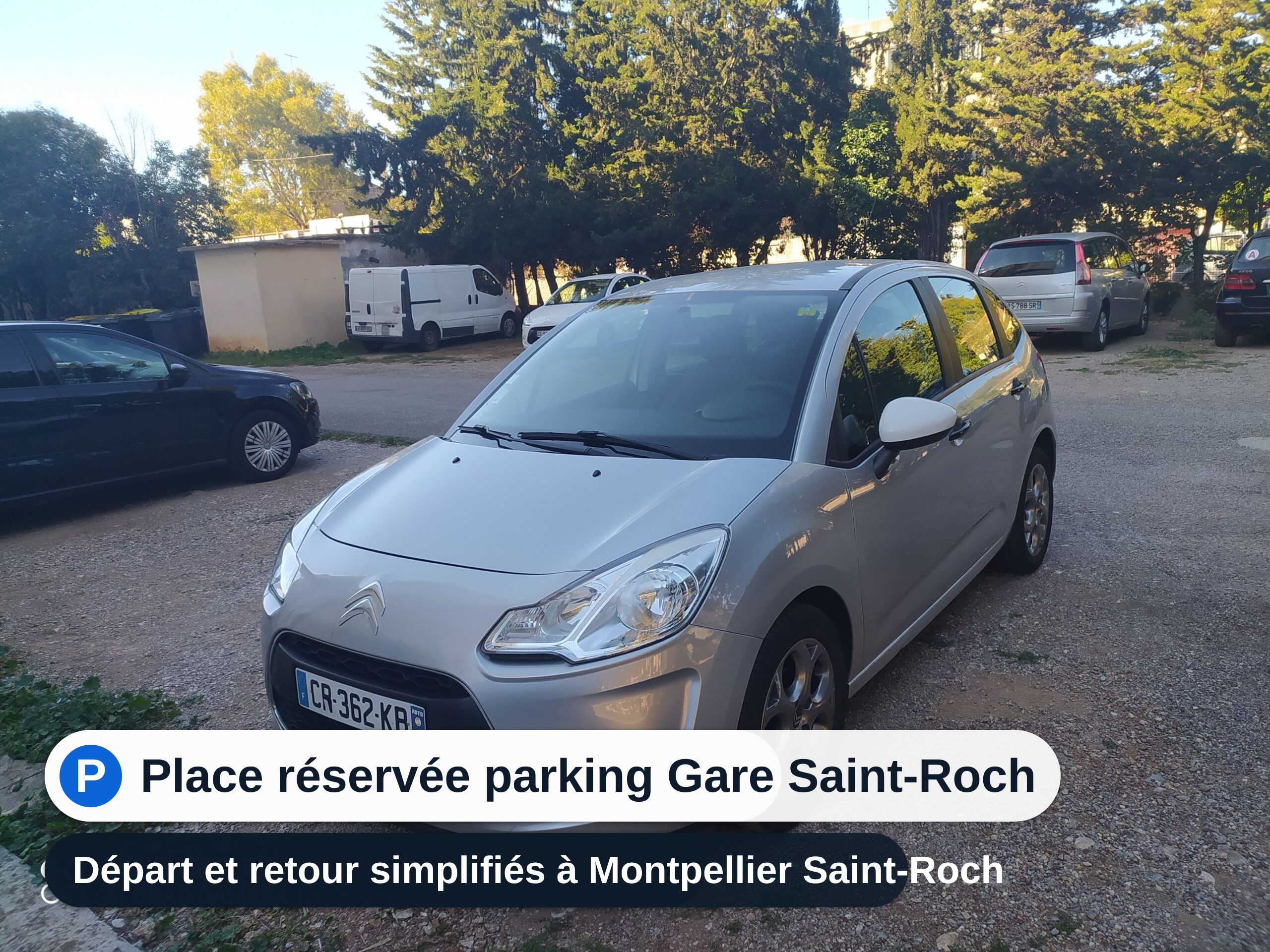 Citroën C3 Amazio — place réservée parking Gare Saint-Roch