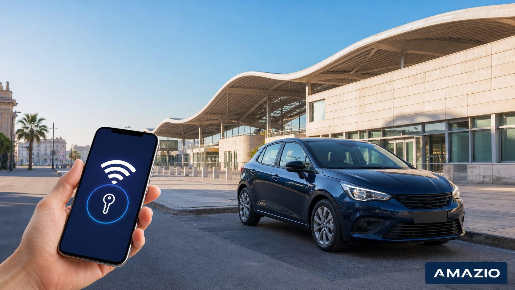 Location de voiture gare Montpellier Saint-Roch sans remise de clés avec Amazio et Getaround