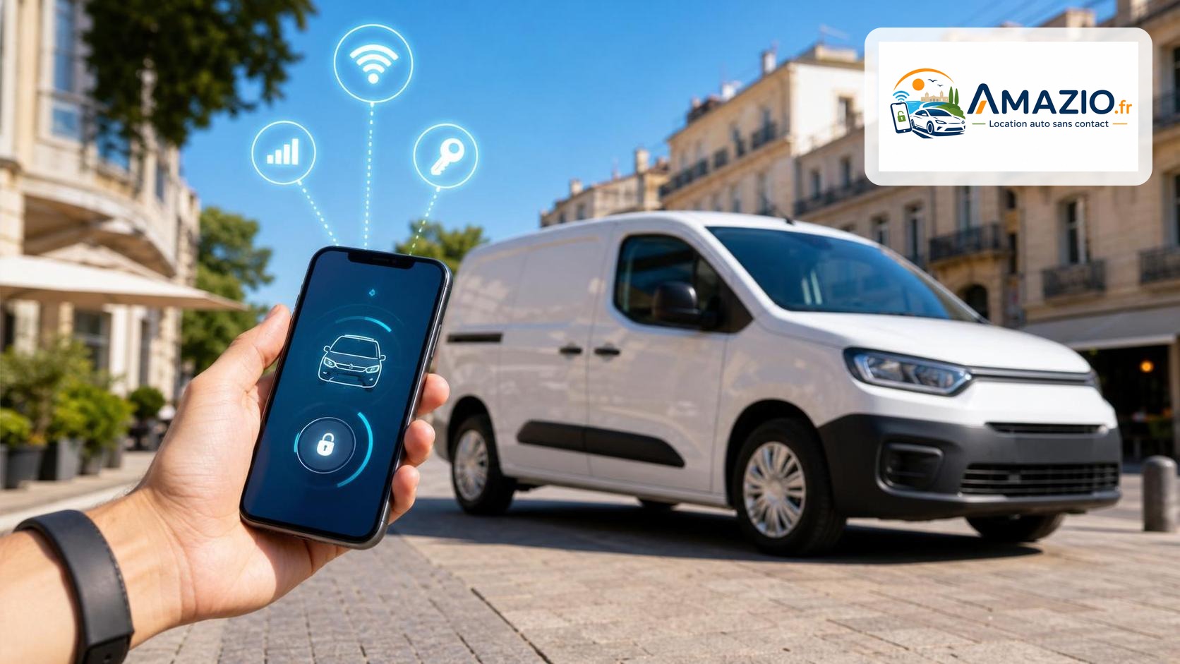 Location voiture Castelnau-le-Lez avec smartphone et accès Connect Amazio — Citroën Berlingo