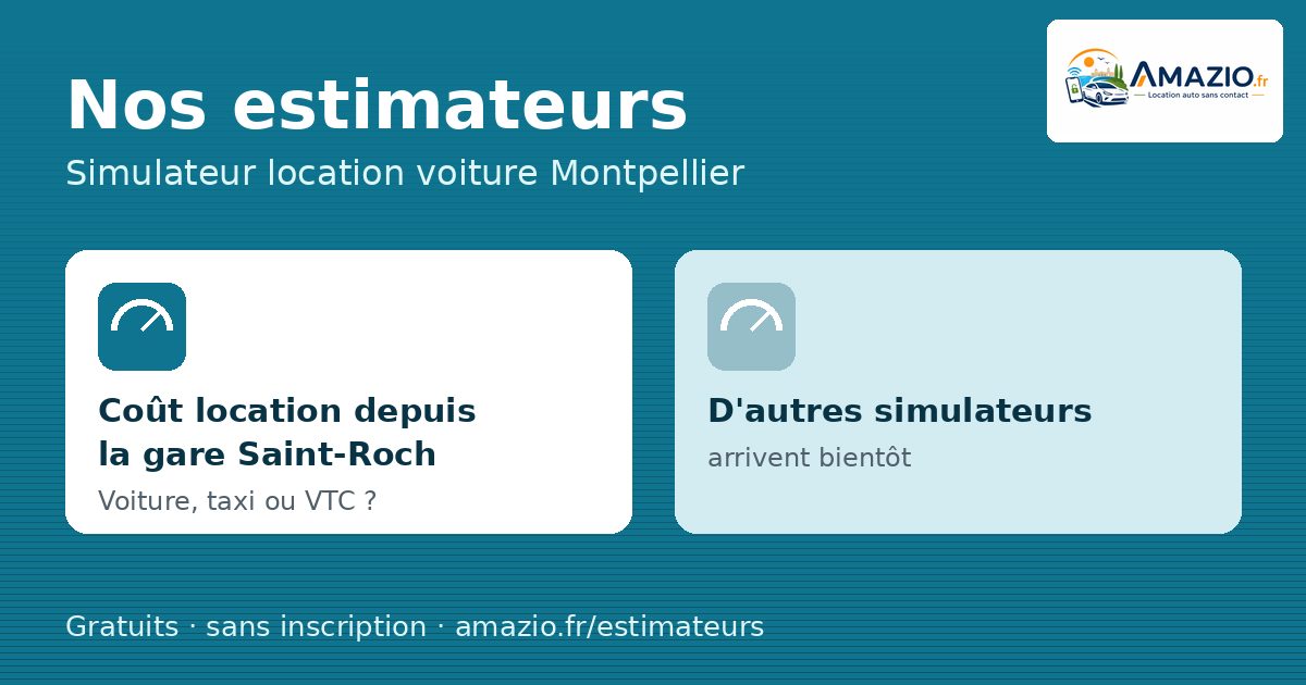 Simulateur location voiture Montpellier : les estimateurs gratuits Amazio